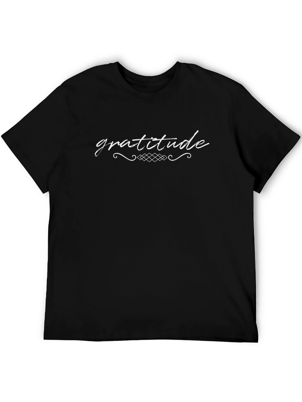 Gratitude Graphic Tee - Black Cotton T-Shirt