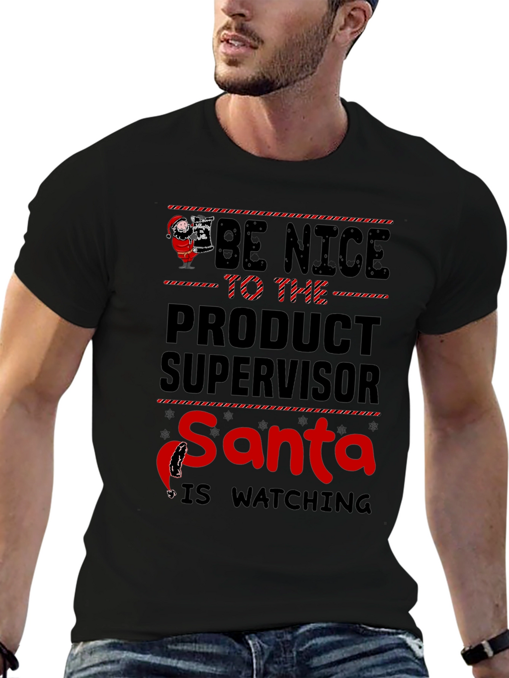 Product Supervisor Santa Christmas Graphic Tee