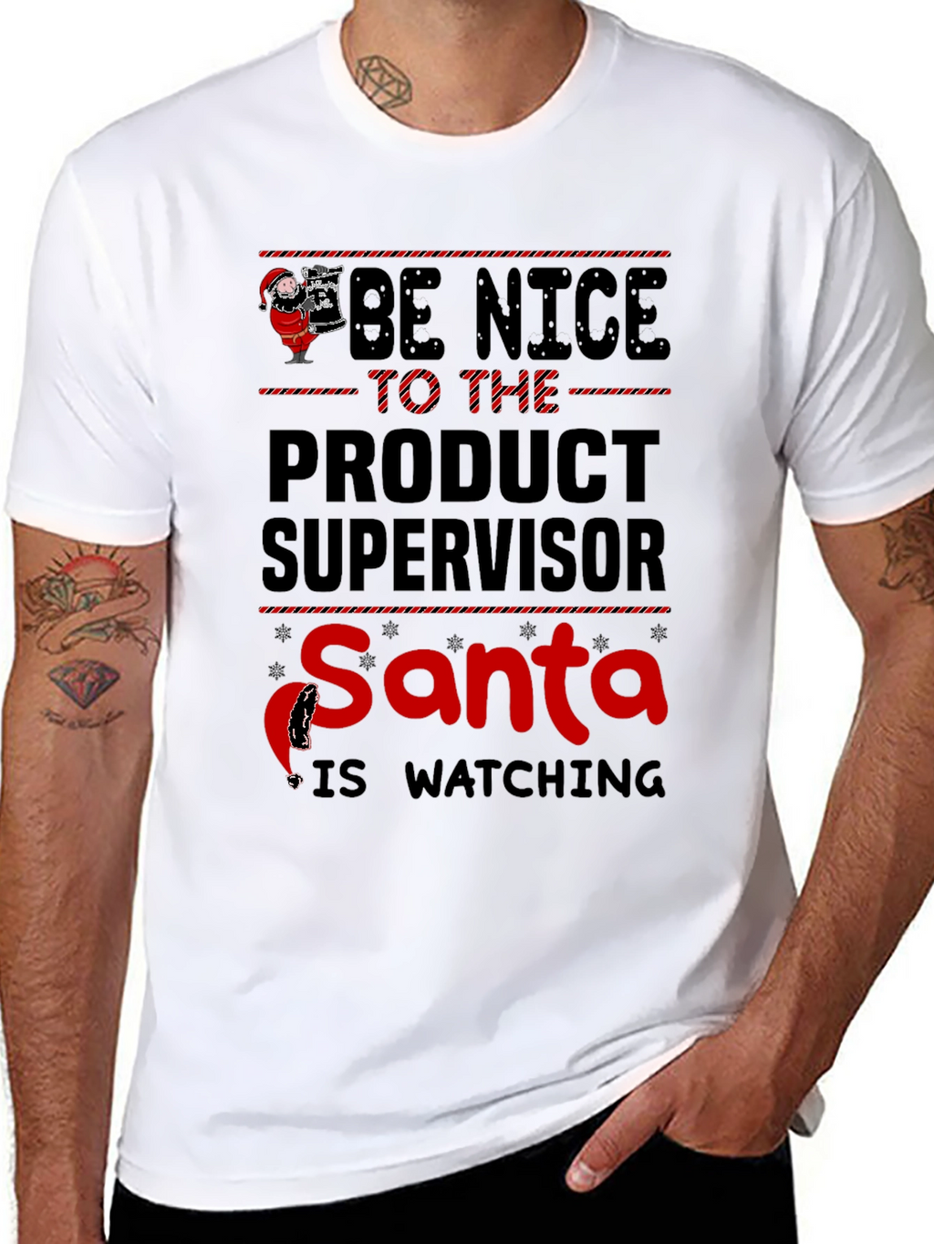 Product Supervisor Santa Christmas Graphic Tee