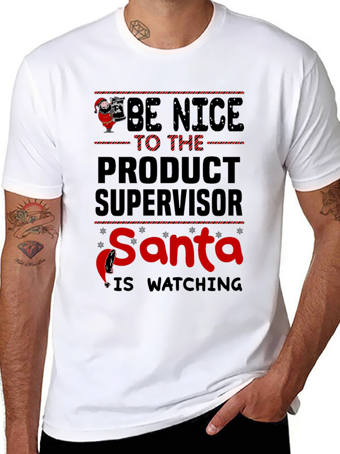 Product Supervisor Santa Christmas Graphic Tee