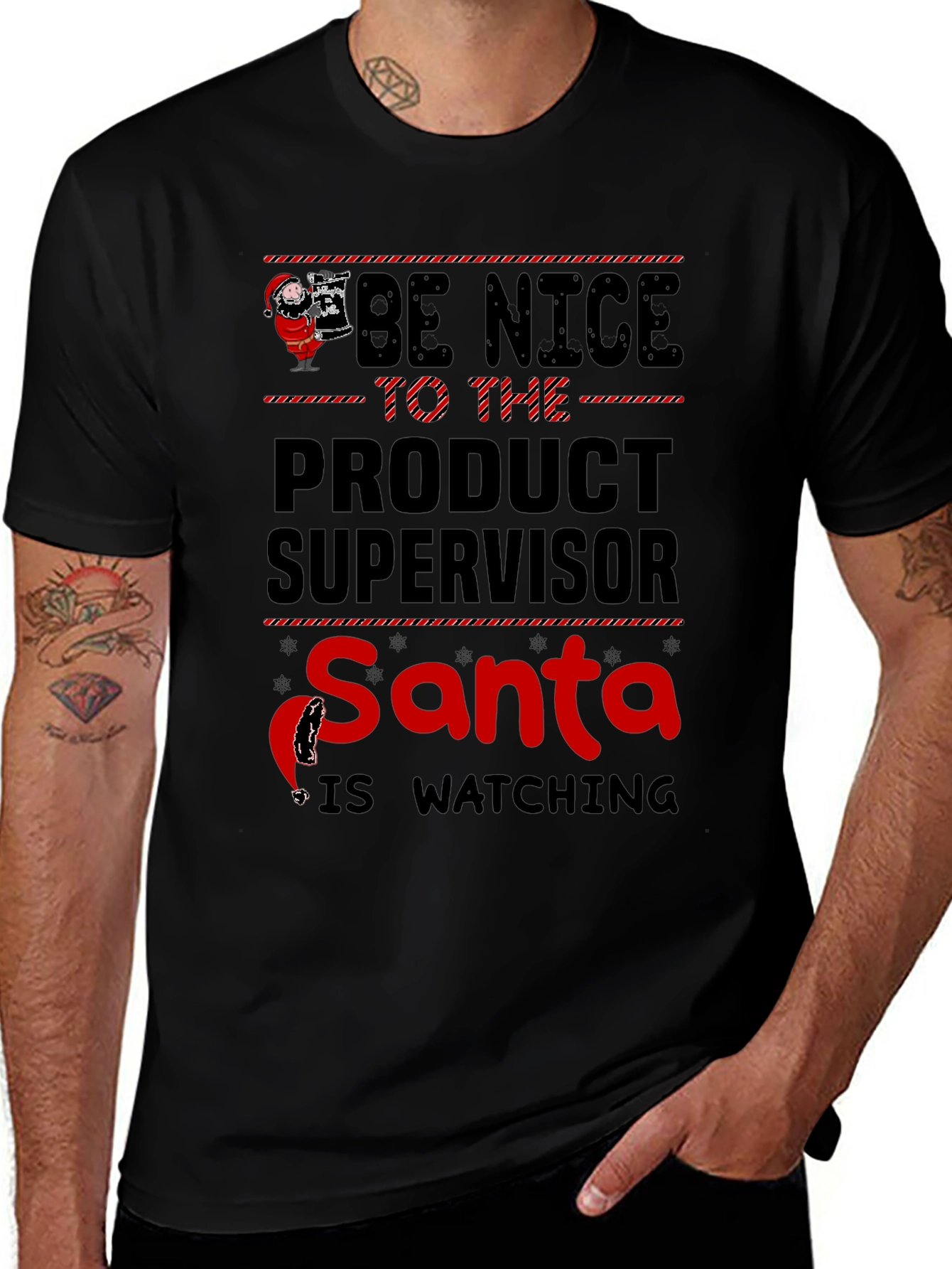 Product Supervisor Santa Christmas Graphic Tee
