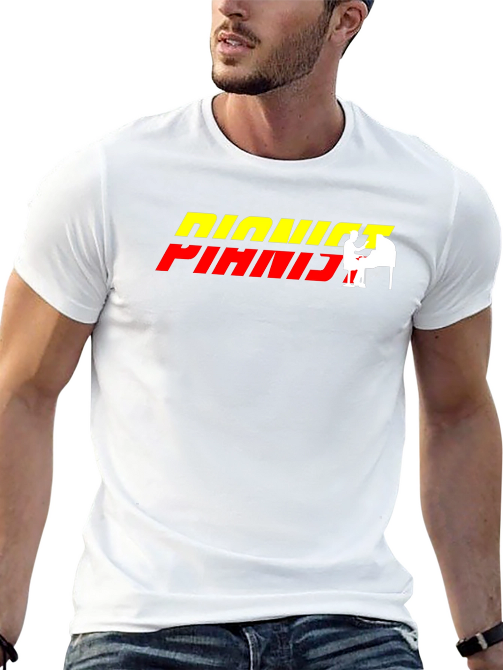Pianist T-Shirt - Retro Music Lover Tee