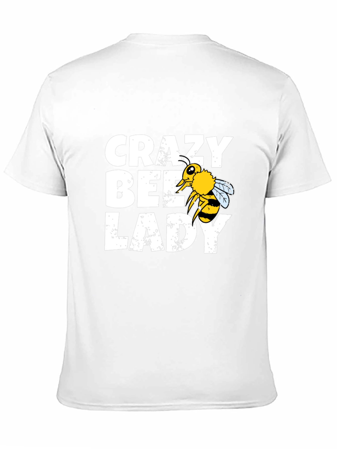 Crazy Bee Lady Graphic Tee - Black Cotton Blend