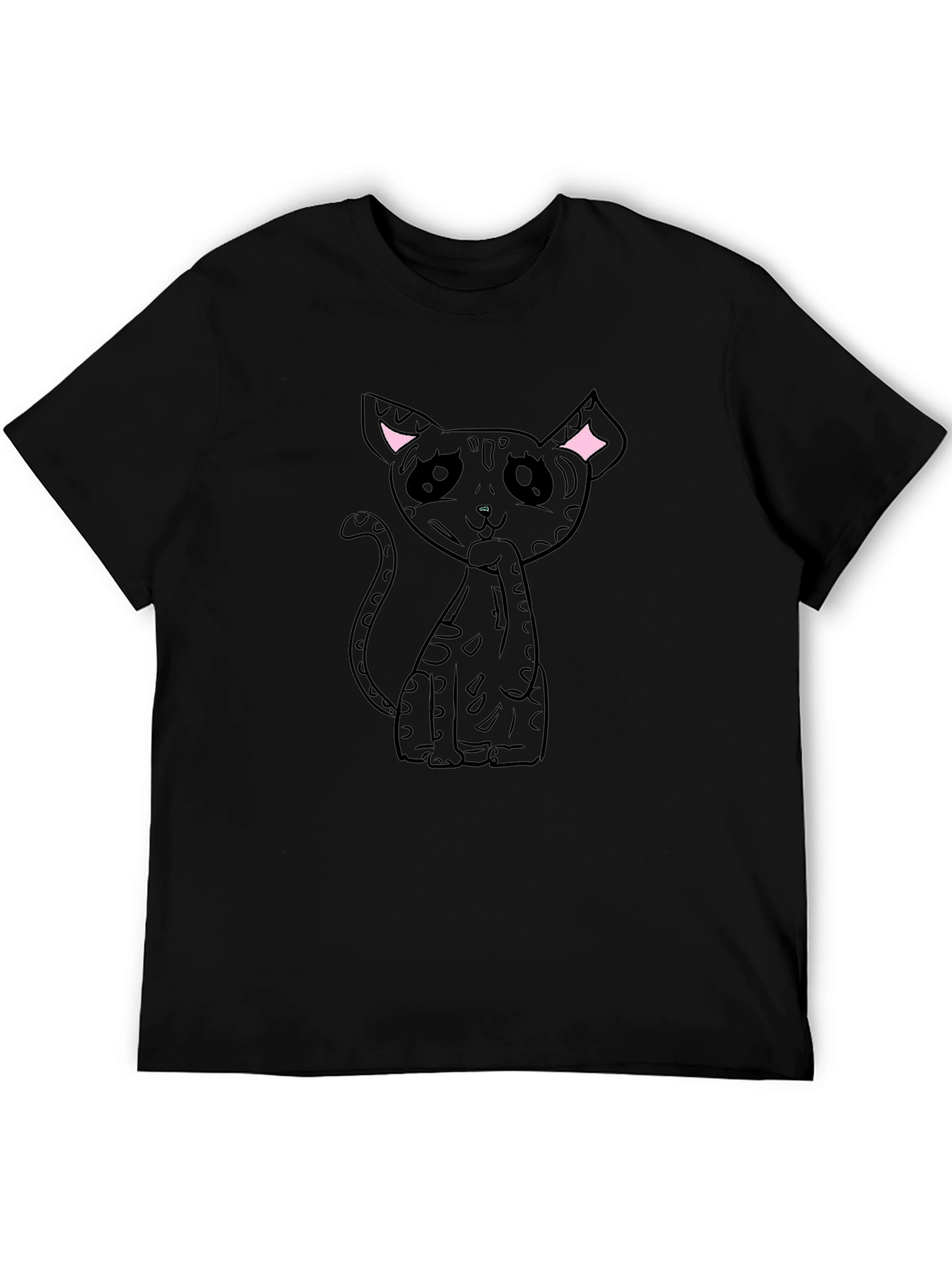 Black Cat Graphic Tee - Unique Design