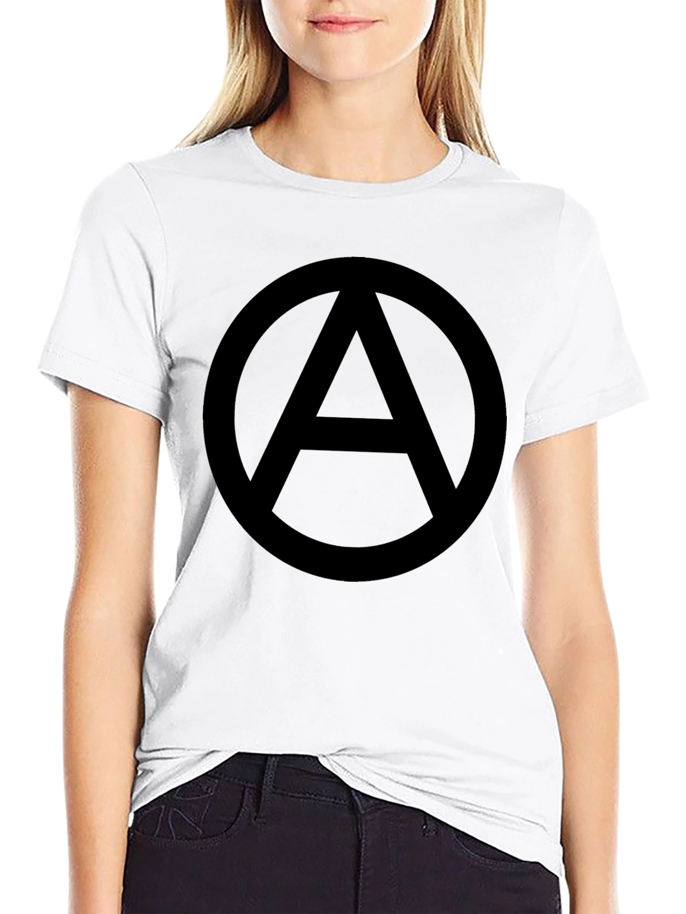 Anarchy Symbol Graphic T-Shirt - Bold Black Tee