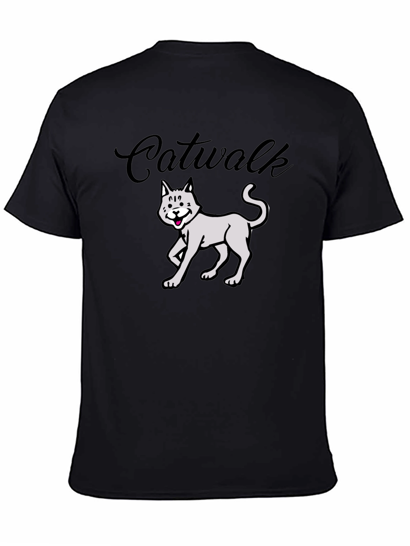 Catwalk Graphic Tee - Funny Cat T-Shirt