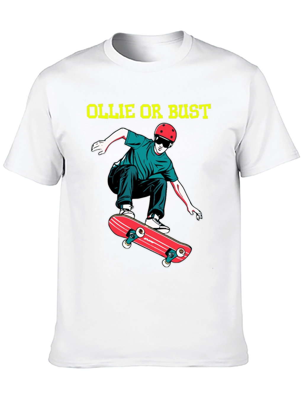 Ollie or Bust Skateboard T-Shirt - Black