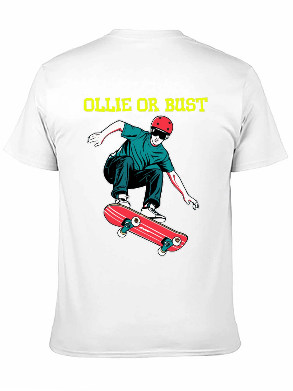 Ollie or Bust Skateboard T-Shirt - Black