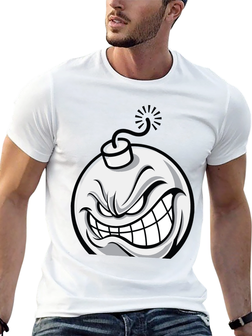 Angry Bomb Graphic T-Shirt