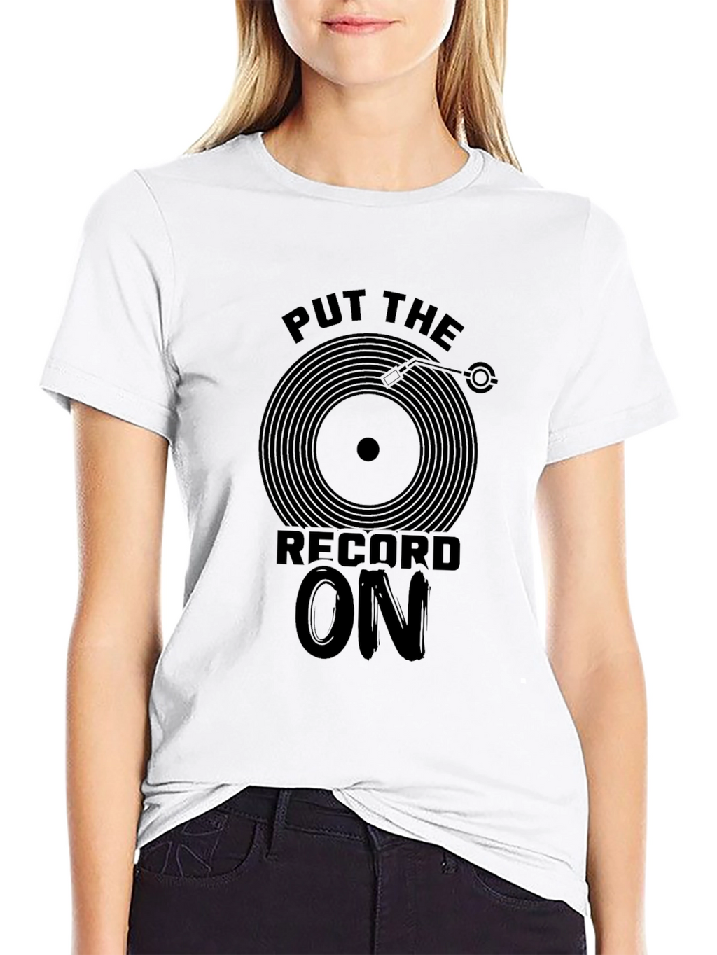 Put The Record On Black T-Shirt