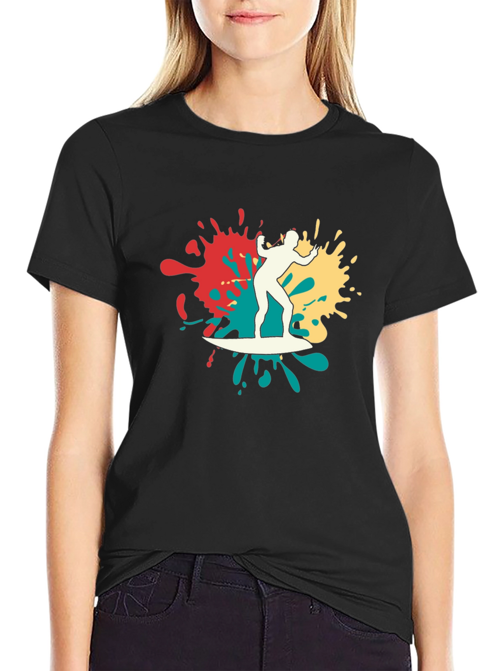 Surfer Graphic Tee - Mens Black T-Shirt