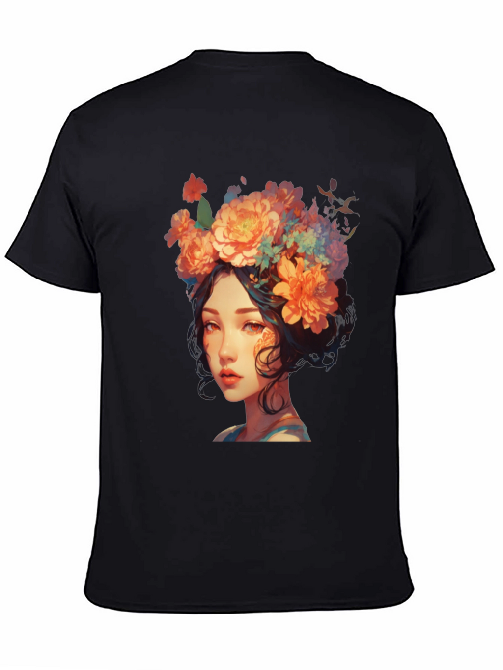 Floral Crown Girl Graphic T-Shirt