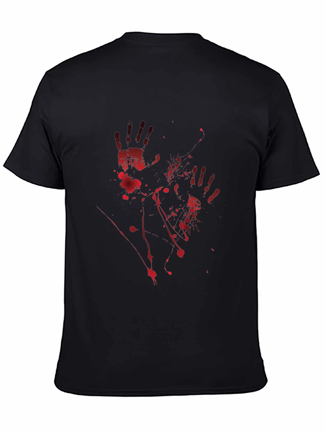 Bloody Handprint Graphic Tee - Horror Inspired Design