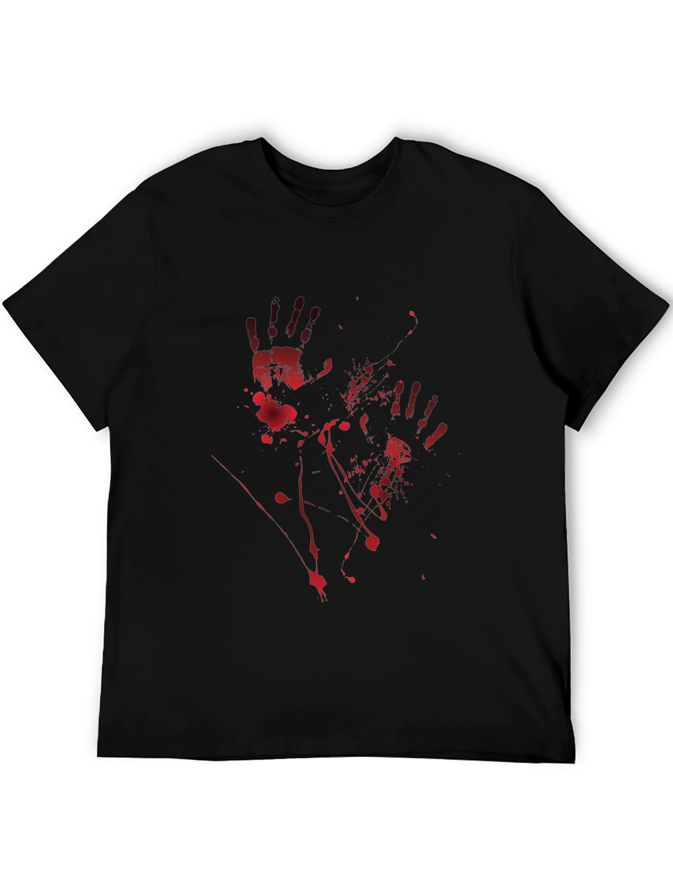 Bloody Handprint Graphic Tee - Horror Inspired Design