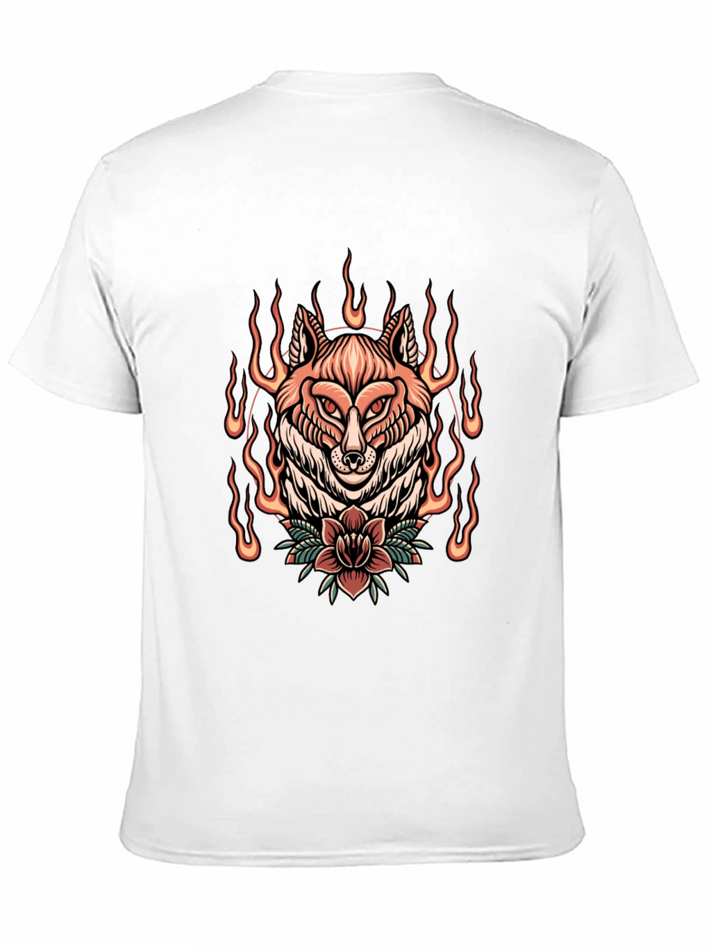 Flaming Fox Graphic Tee - Stylish Black T-Shirt