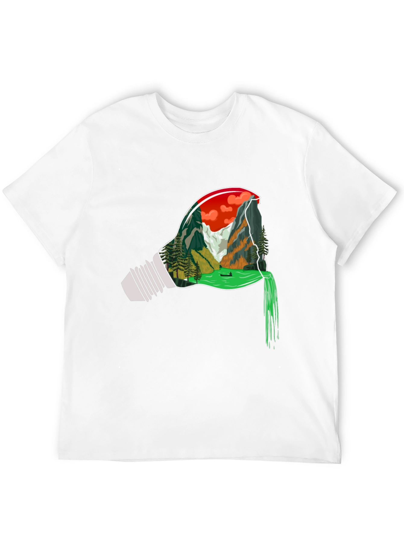 Nature Bulb Graphic Tee - Mens Black T-Shirt