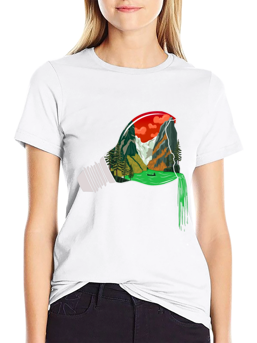 Nature Bulb Graphic Tee - Mens Black T-Shirt