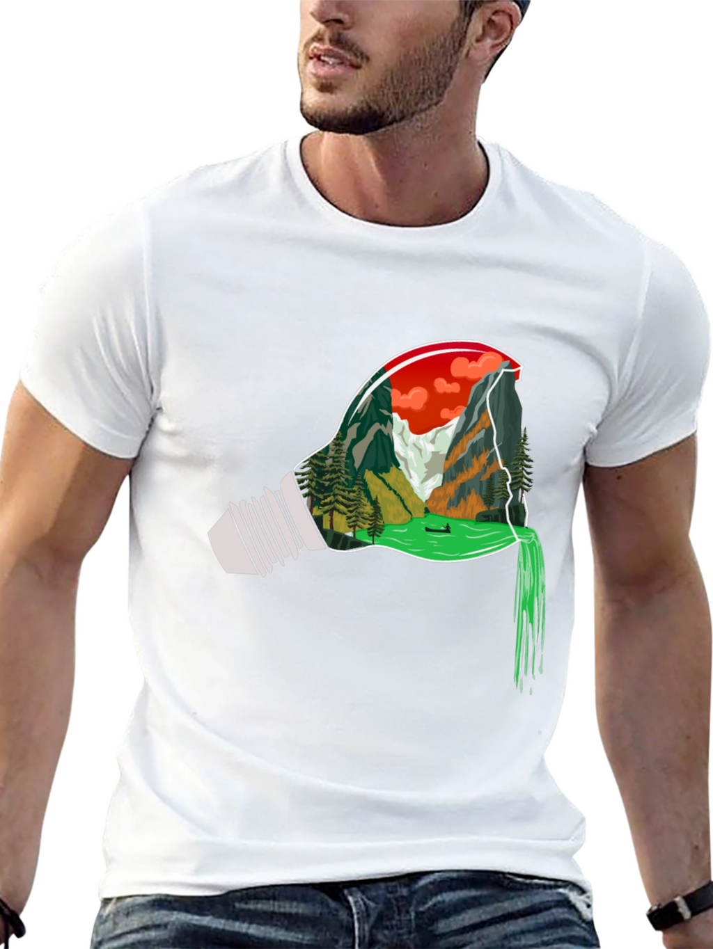 Nature Bulb Graphic Tee - Mens Black T-Shirt