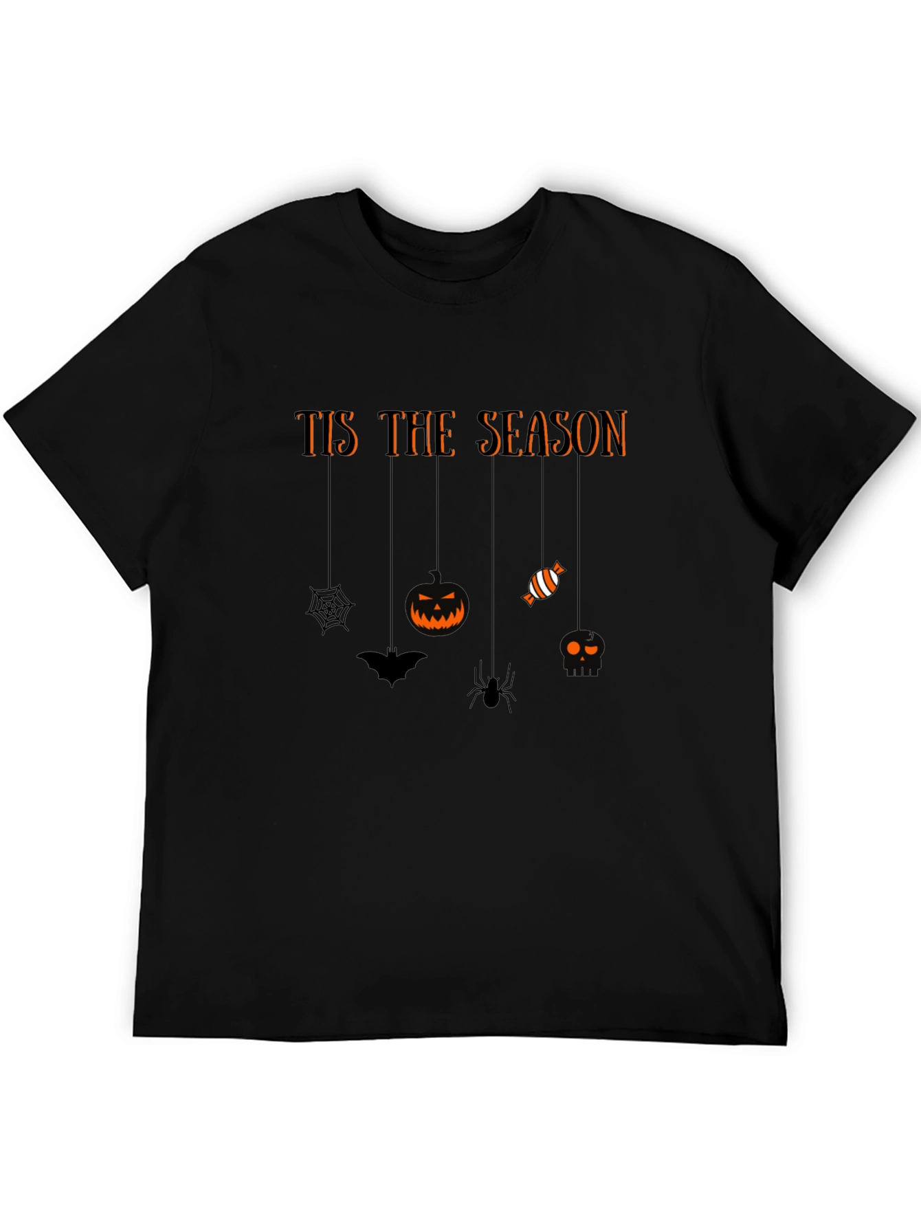 Tis the Season Halloween Black Graphic Tee