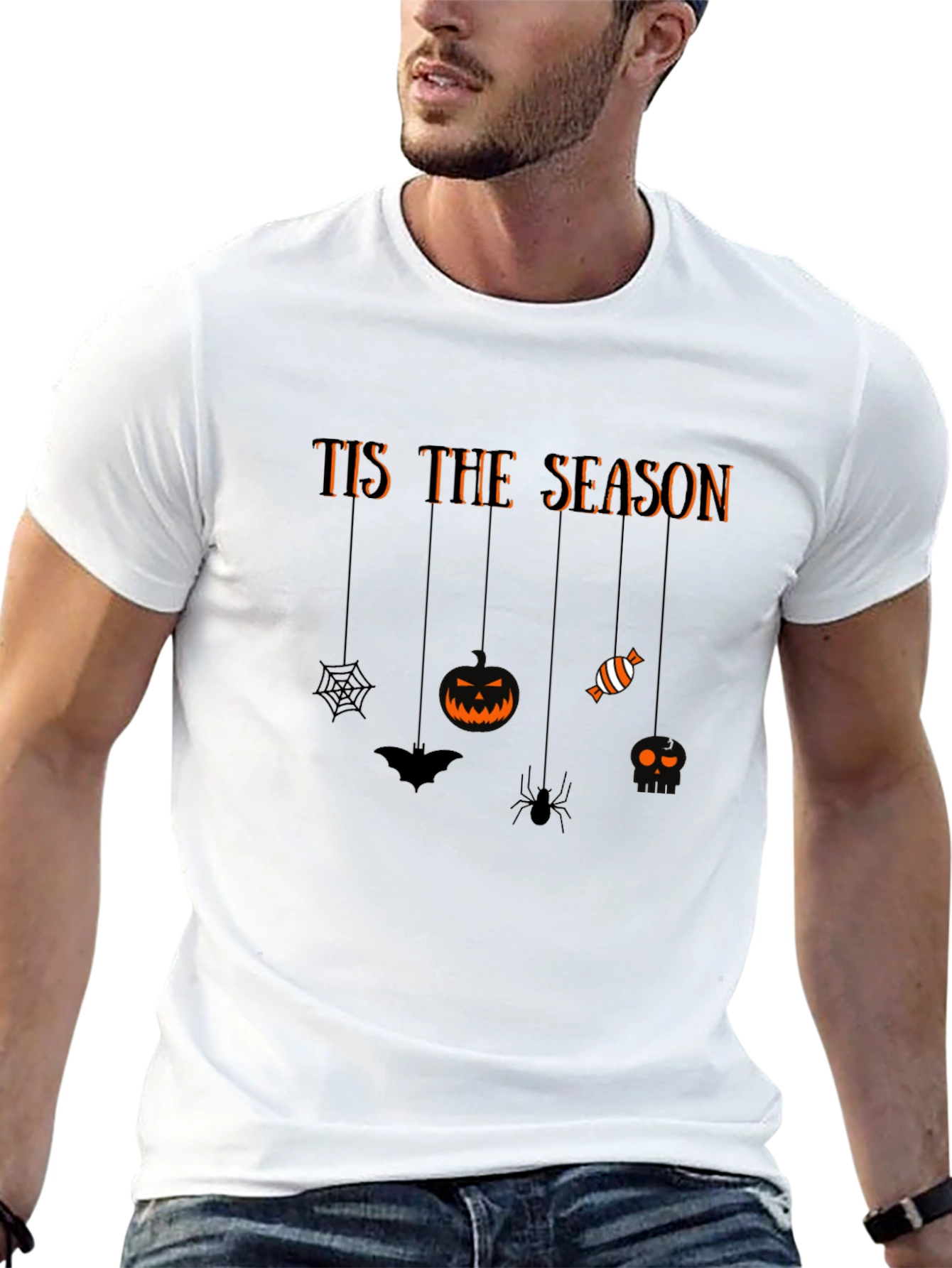 Tis the Season Halloween Black Graphic Tee