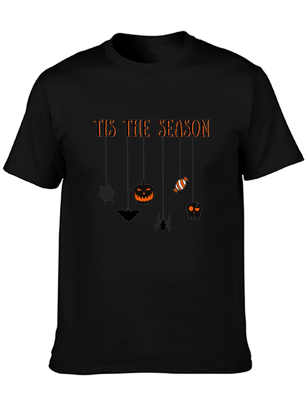 Tis the Season Halloween Black Graphic Tee