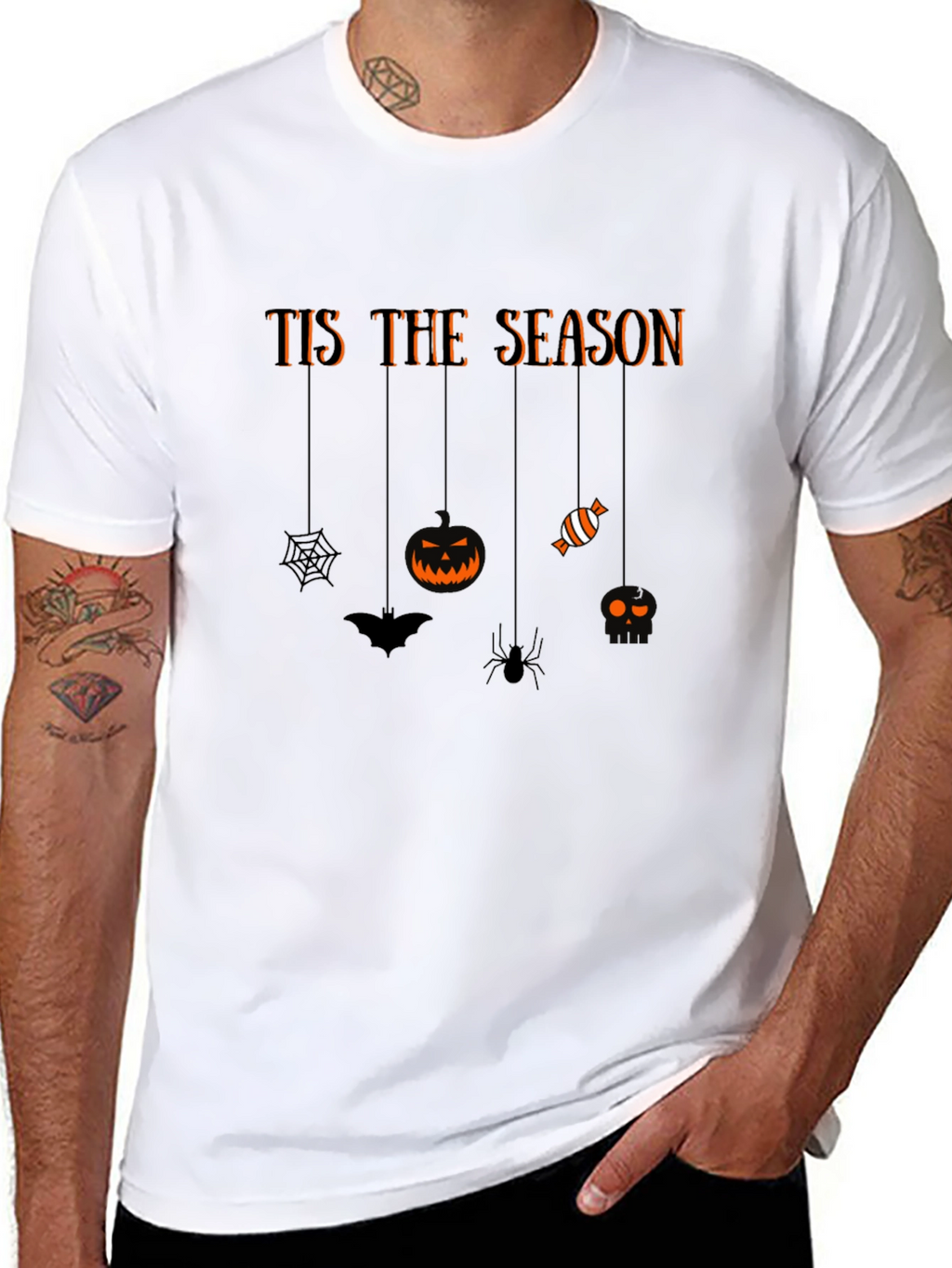 Tis the Season Halloween Black Graphic Tee