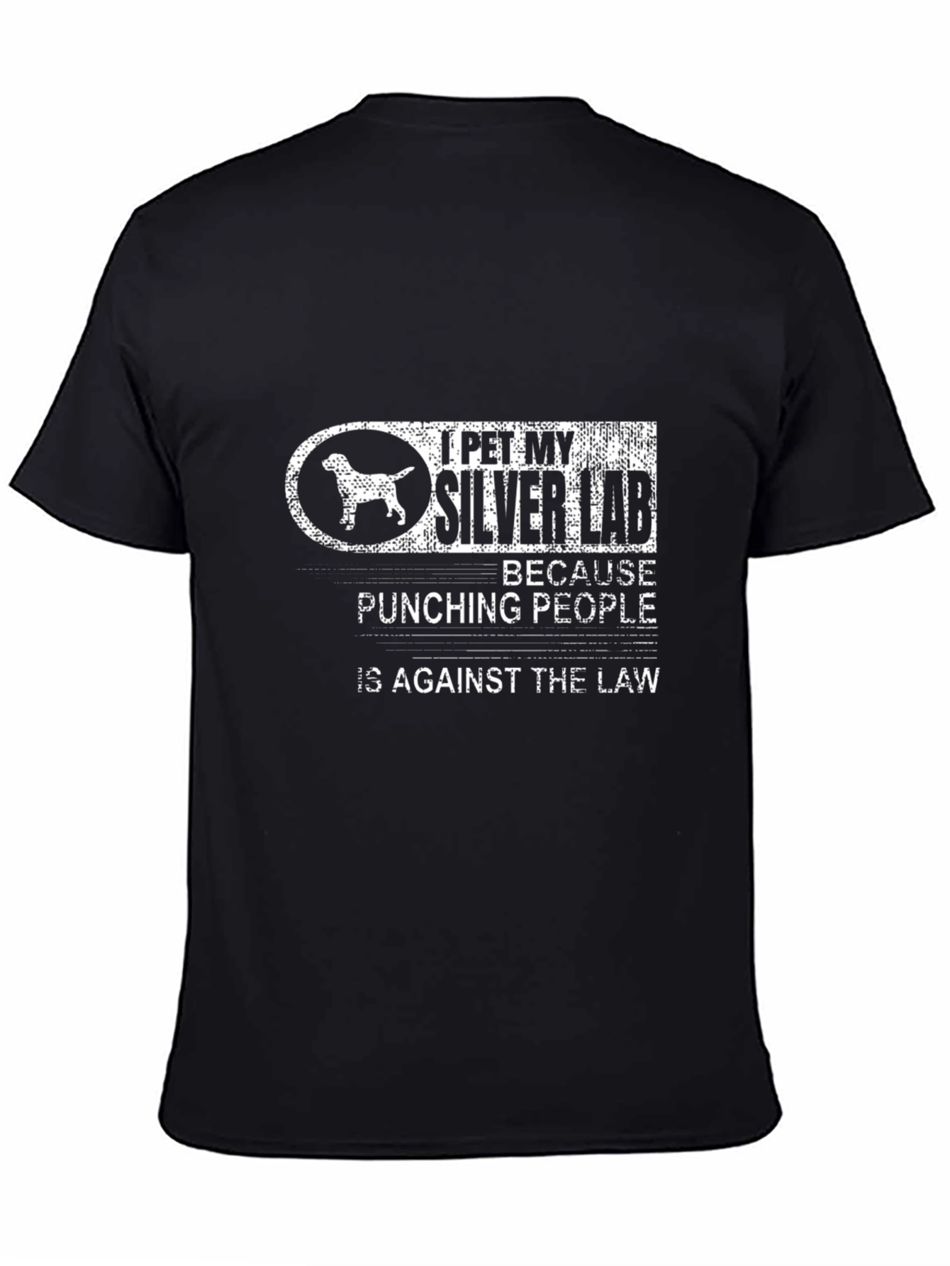 I Pet My Silver Lab T-Shirt - Funny Dog Lover Tee