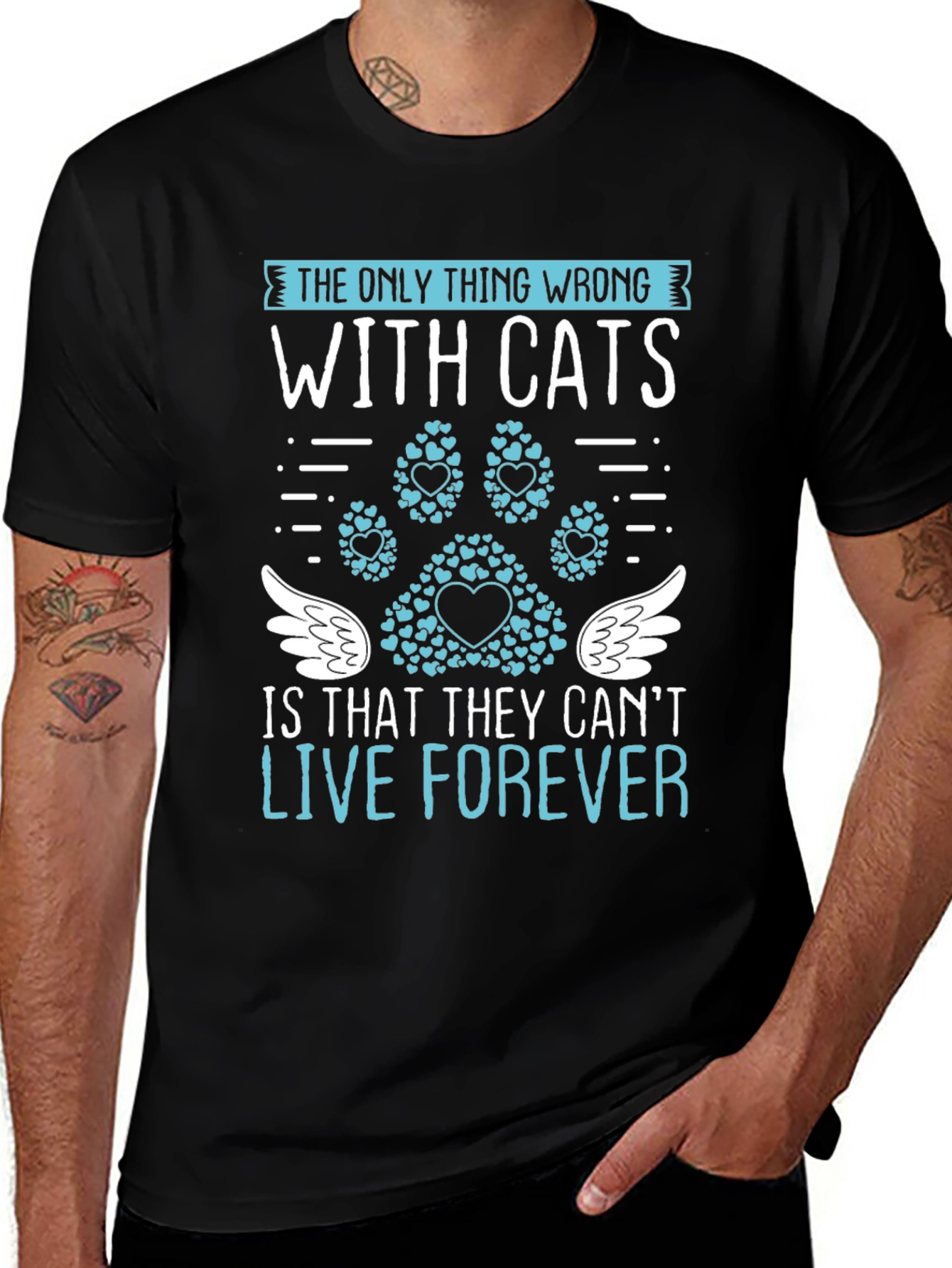 Cat Lover T-Shirt: Live Forever Tee