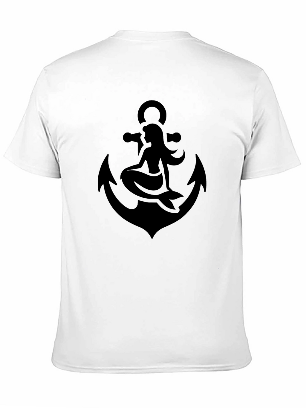 Mermaid Anchor Graphic Tee - Classic Black T-Shirt