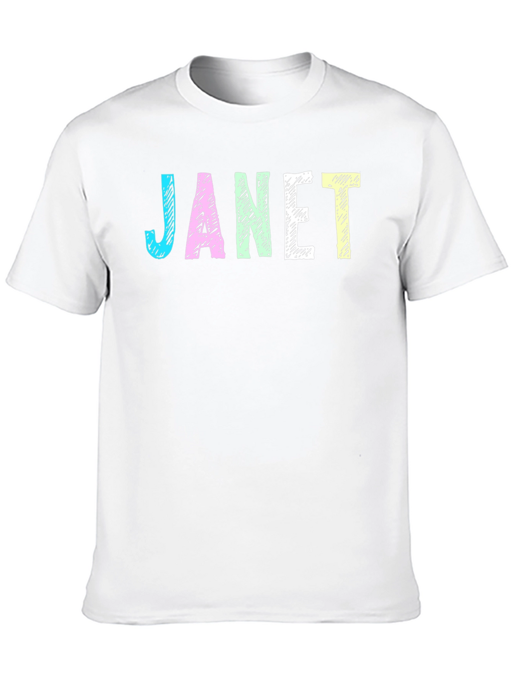 Janet Graphic T-Shirt - Black Crew Neck Tee
