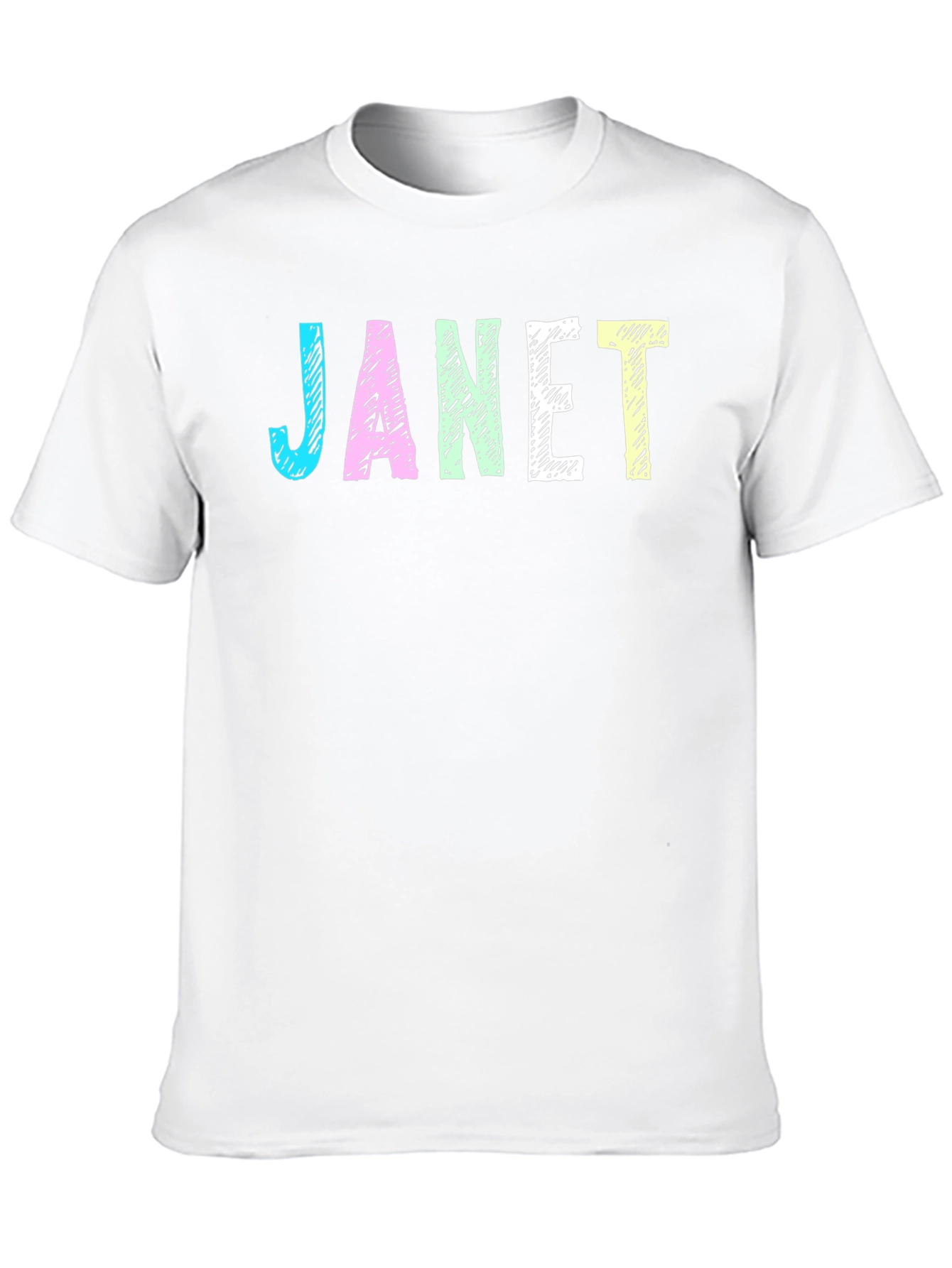 Janet Graphic T-Shirt - Black Crew Neck Tee