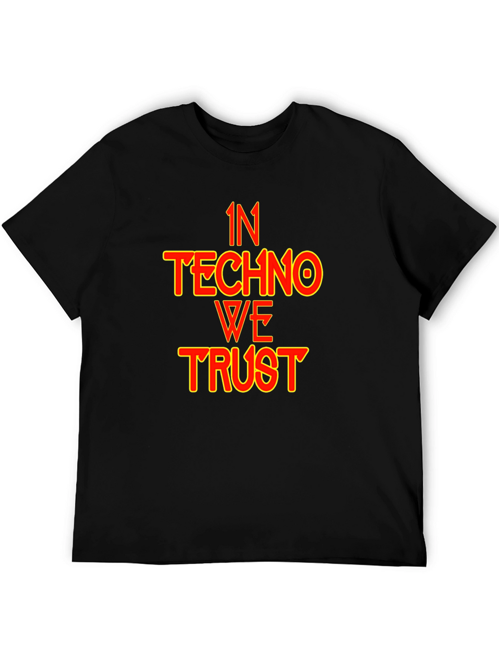 In Techno We Trust Black T-Shirt