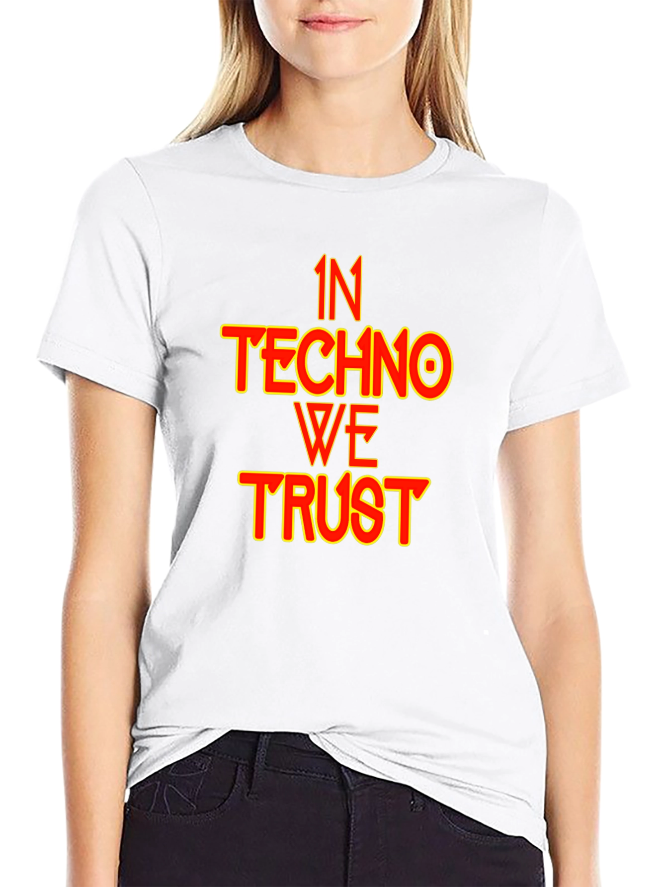 In Techno We Trust Black T-Shirt