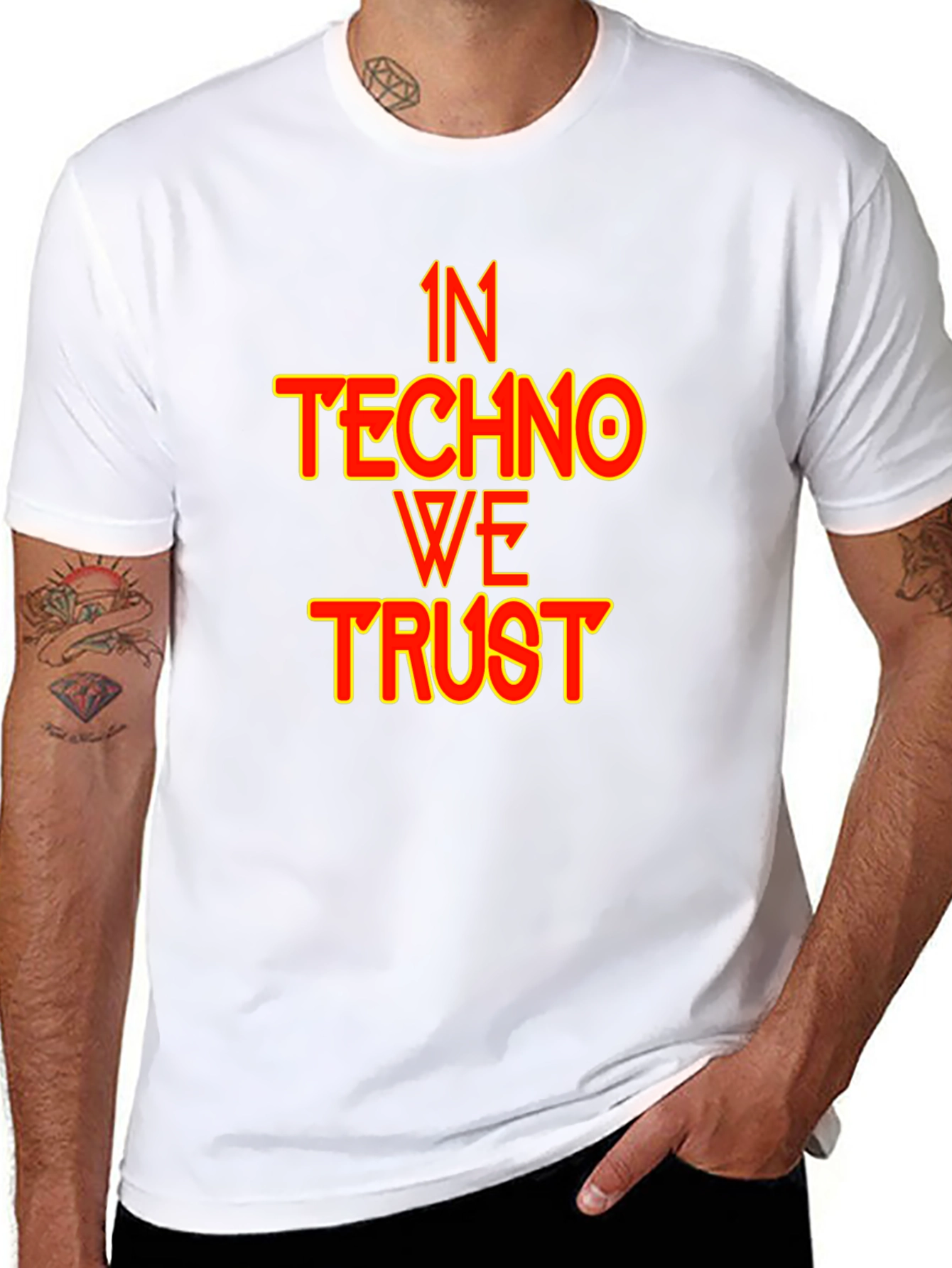 In Techno We Trust Black T-Shirt