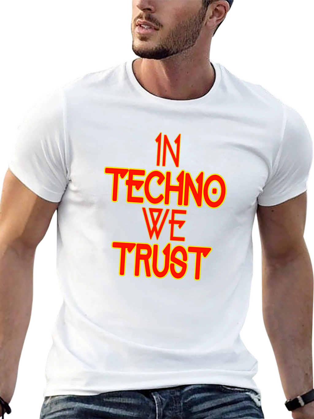 In Techno We Trust Black T-Shirt