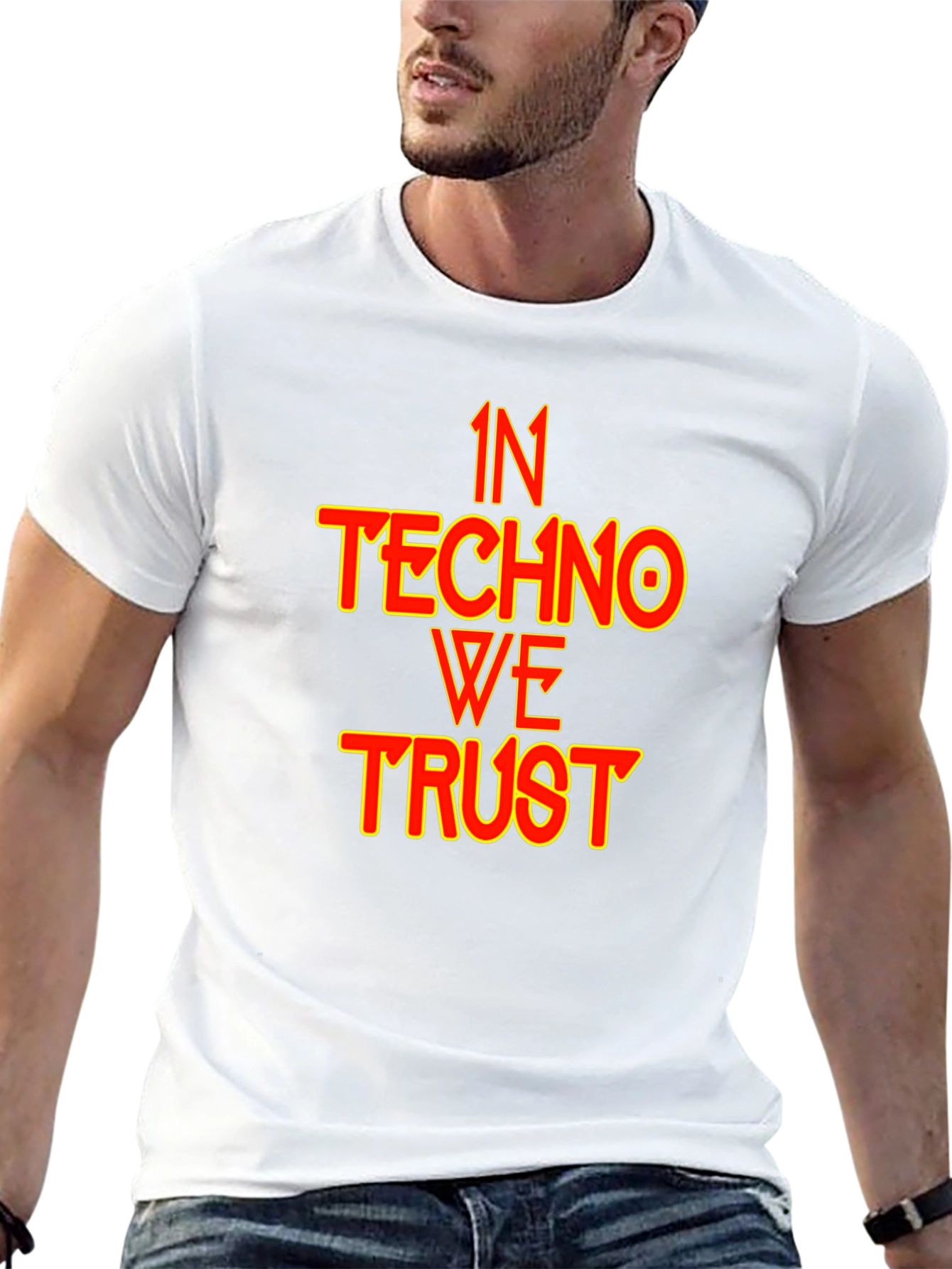 In Techno We Trust Black T-Shirt