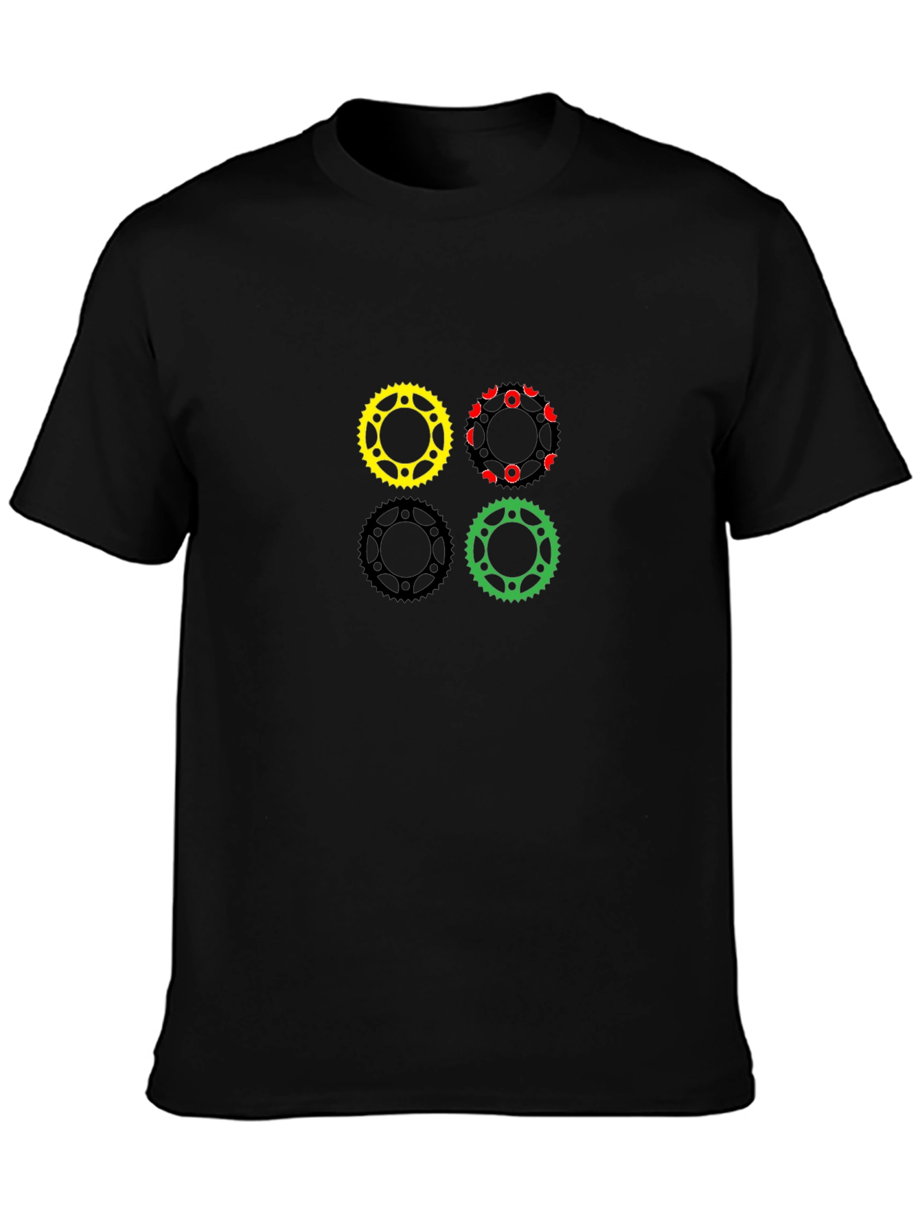 Gear Graphic Black T-Shirt - Bold & Unique Design