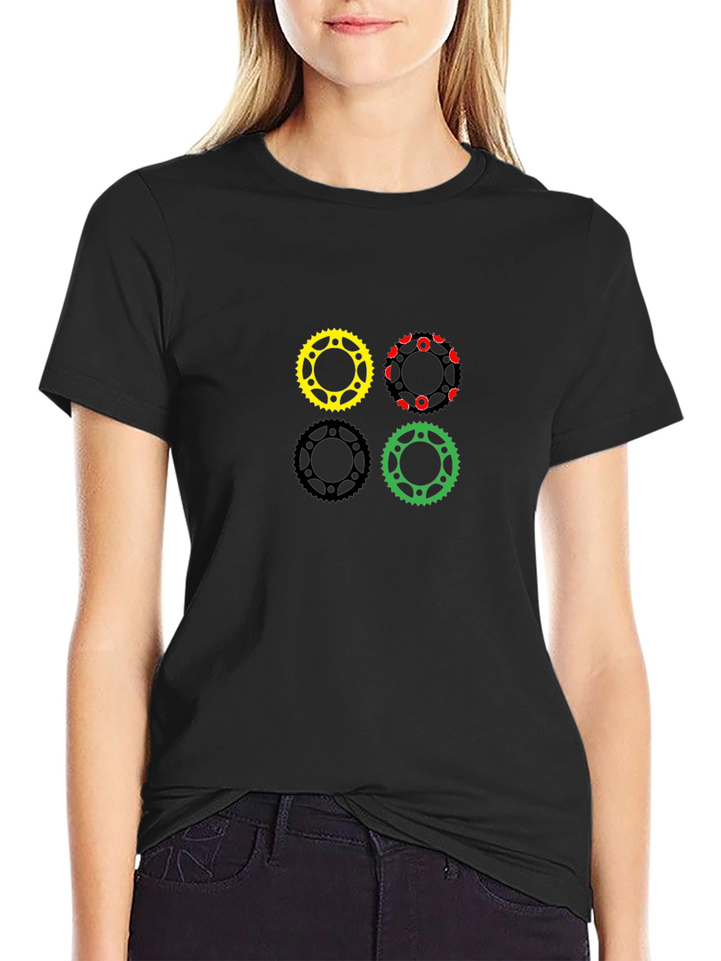 Gear Graphic Black T-Shirt - Bold & Unique Design