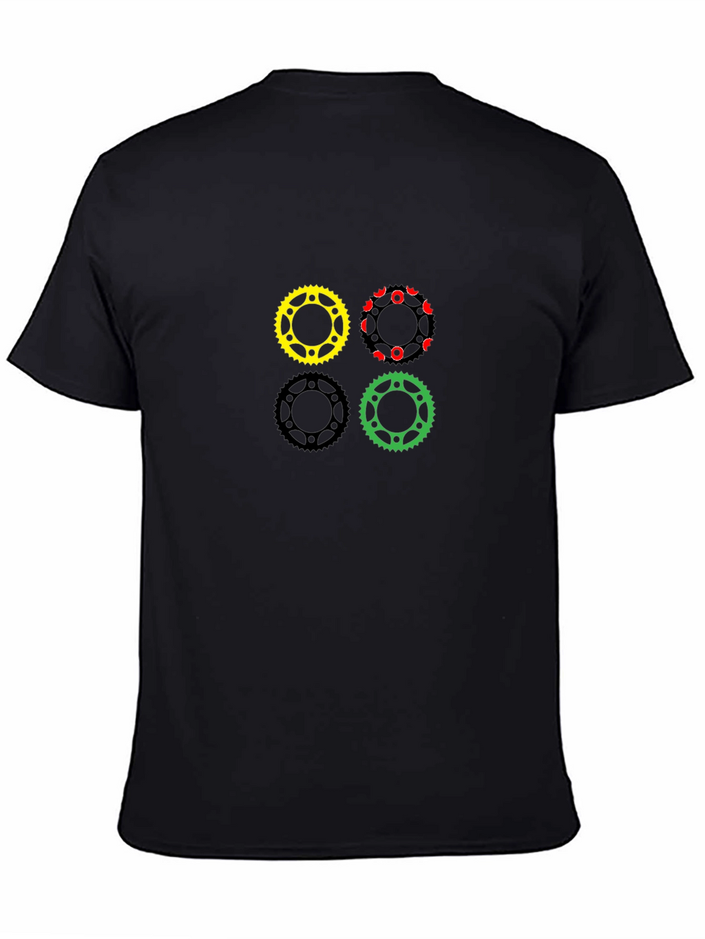 Gear Graphic Black T-Shirt - Bold & Unique Design