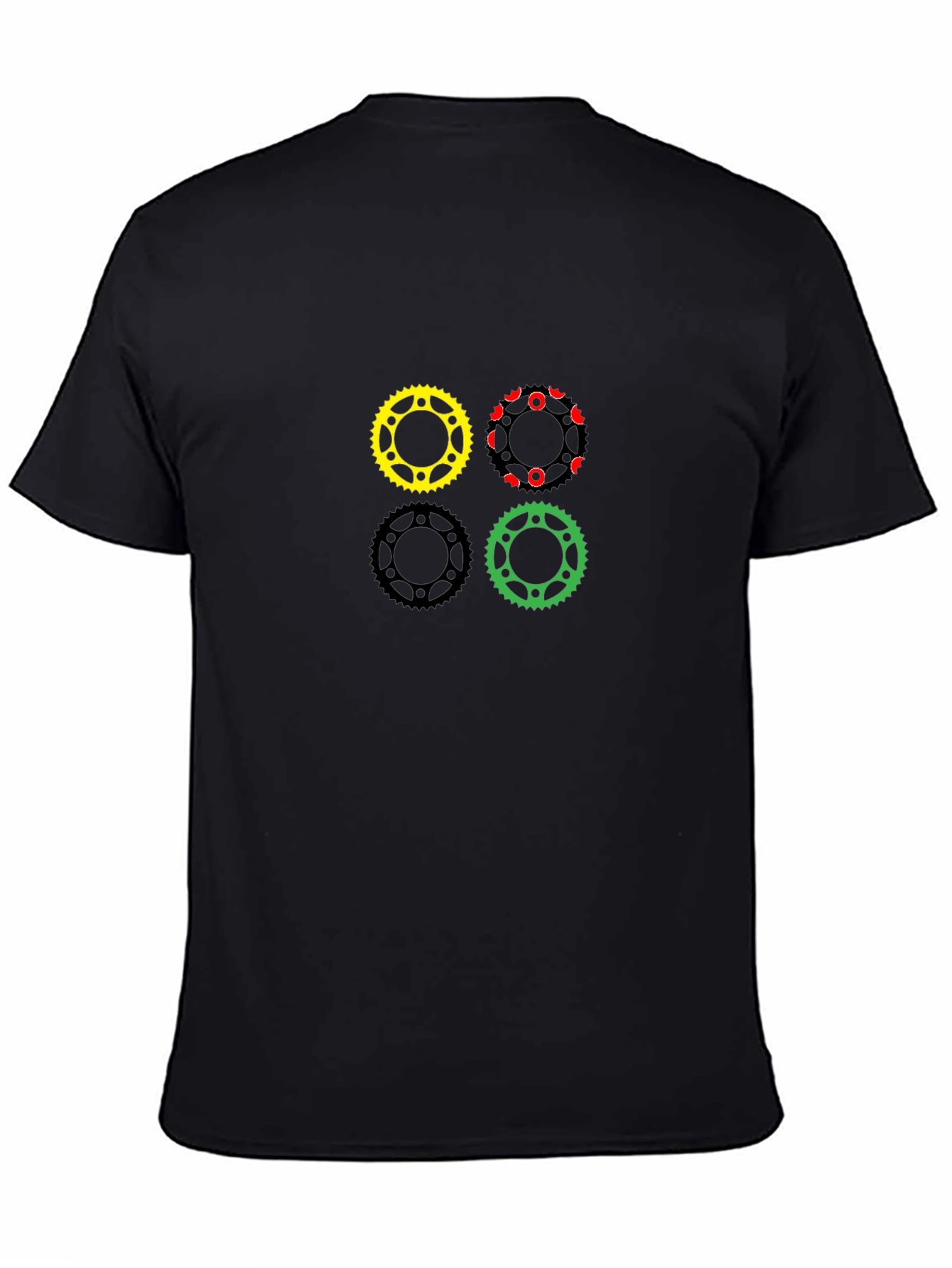 Gear Graphic Black T-Shirt - Bold & Unique Design