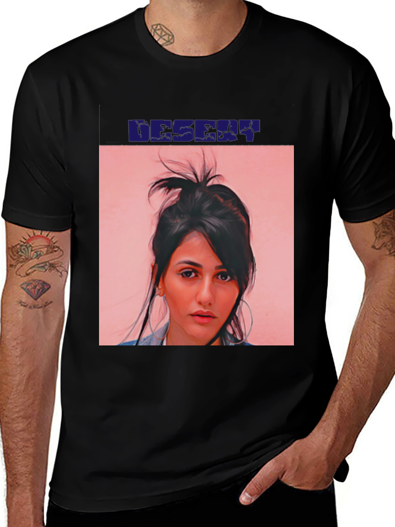 Desert Graphic Black T-Shirt