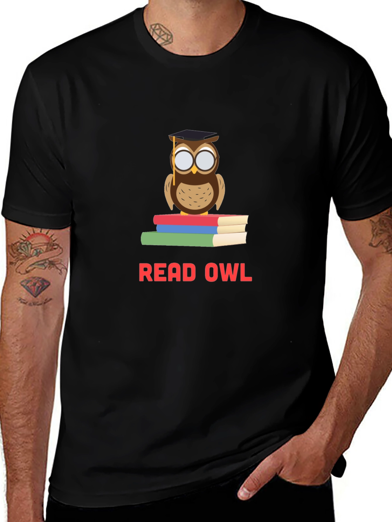 Read Owl Graphic T-Shirt - Book Lover Tee