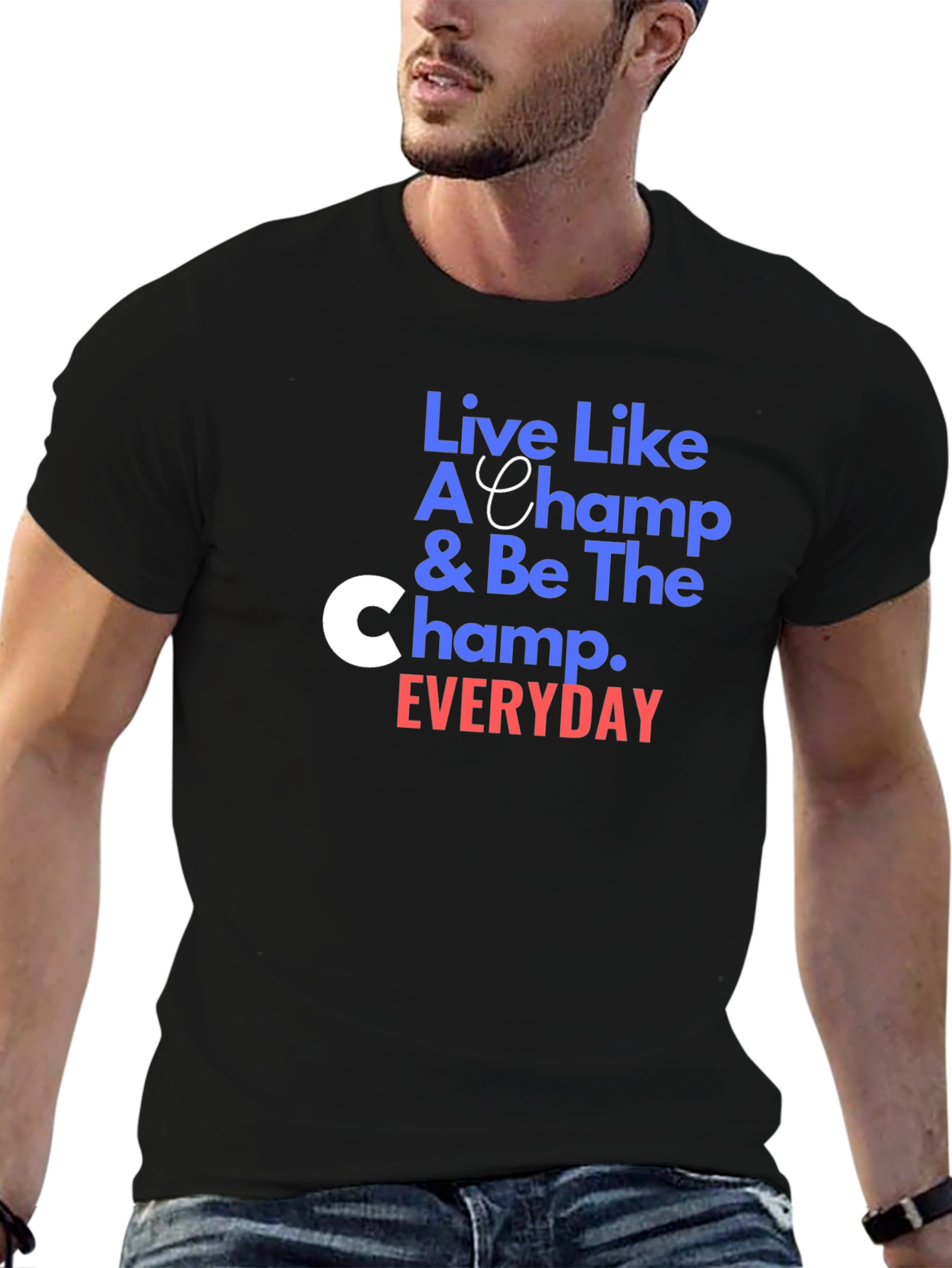 Live Like A Champ Black T-Shirt