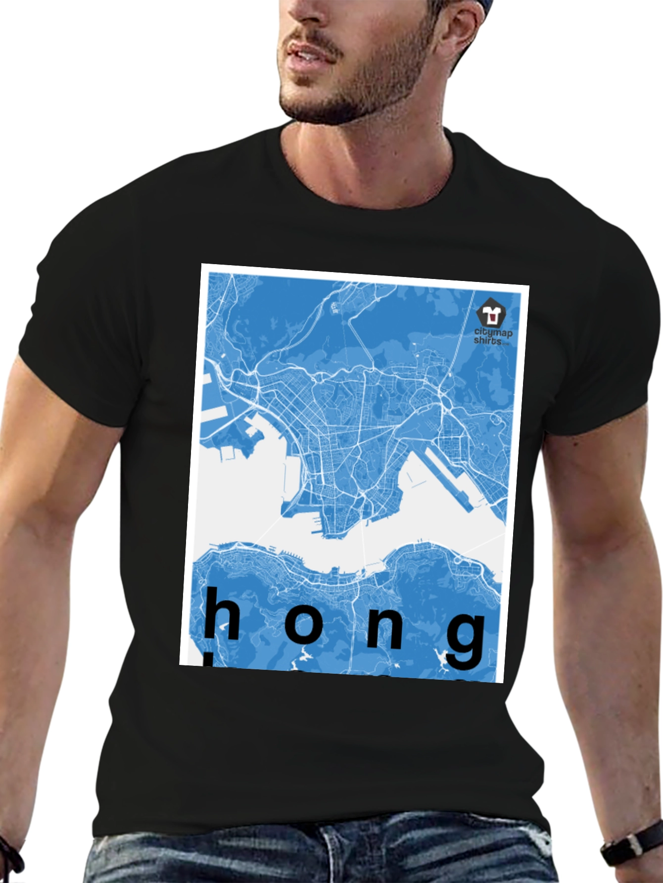 Hong Kong City Map Graphic Tee