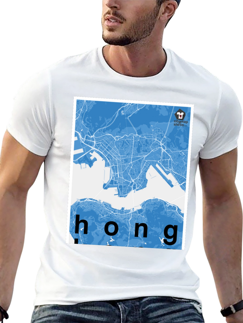 Hong Kong City Map Graphic Tee