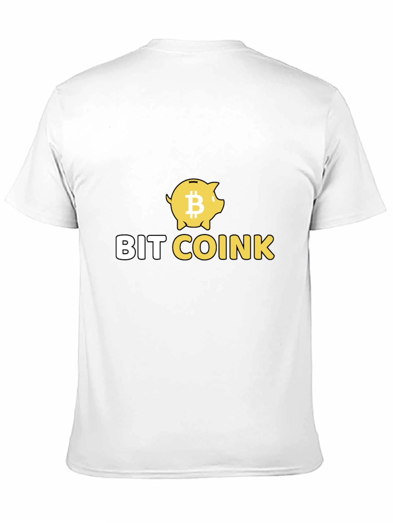 Bit Coink Black T-Shirt - Crypto Piggy Bank Design