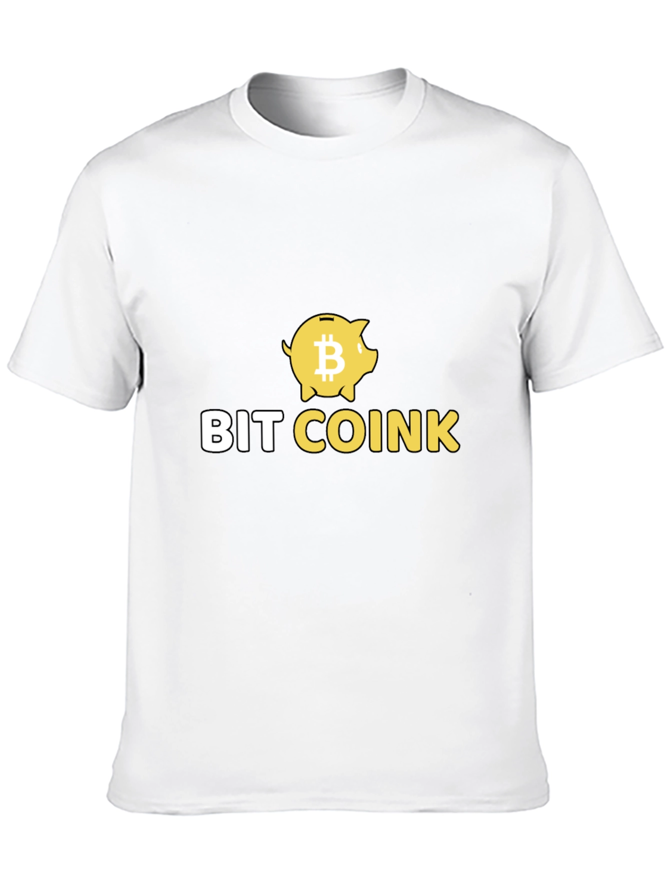 Bit Coink Black T-Shirt - Crypto Piggy Bank Design
