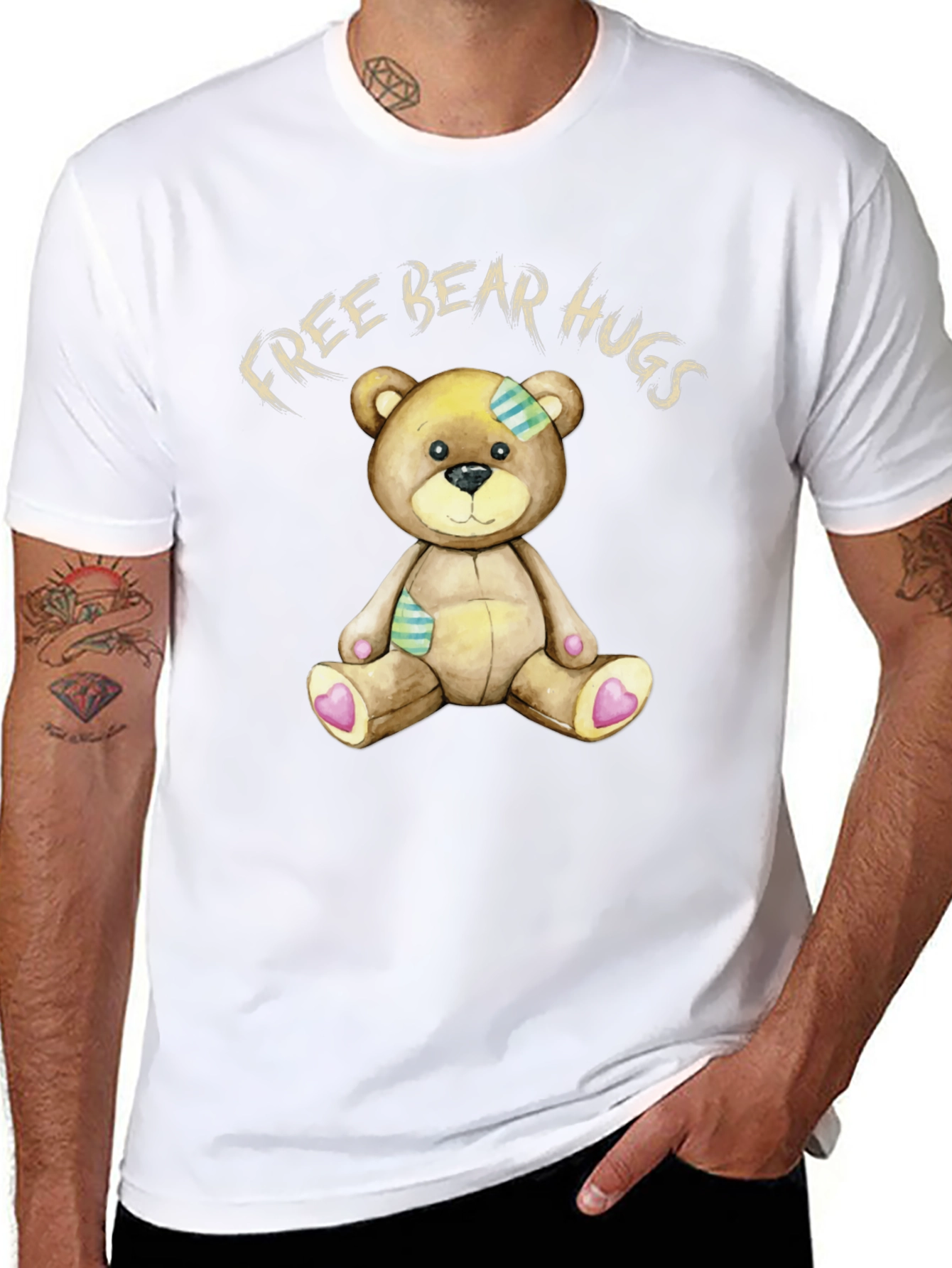 Free Bear Hugs T-Shirt - Cute Teddy Bear Design