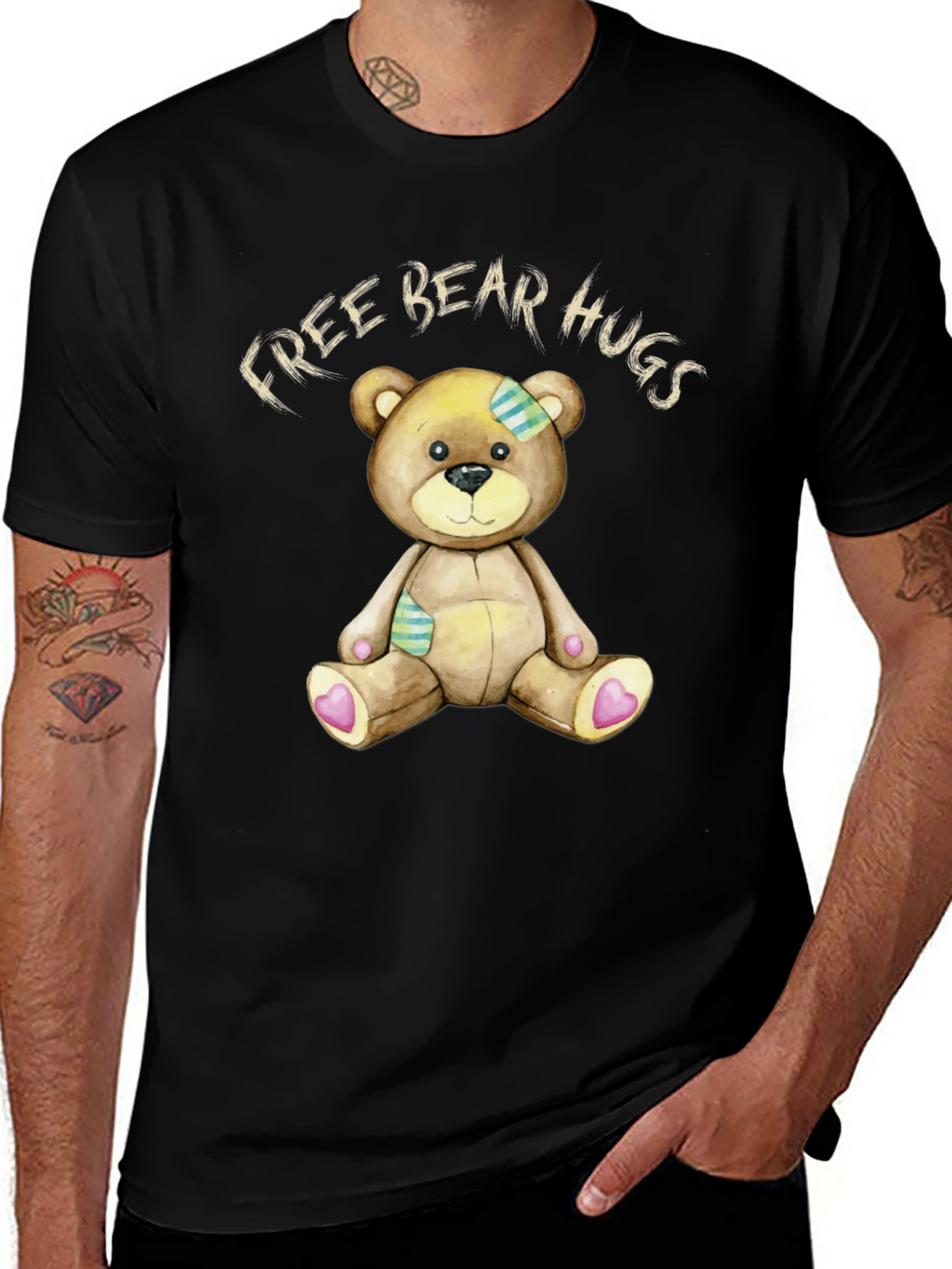 Free Bear Hugs T-Shirt - Cute Teddy Bear Design