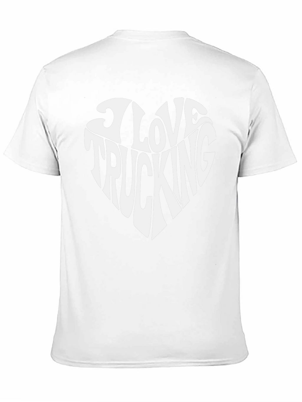 I Love Trucking Heart Graphic T-Shirt - Black Cotton